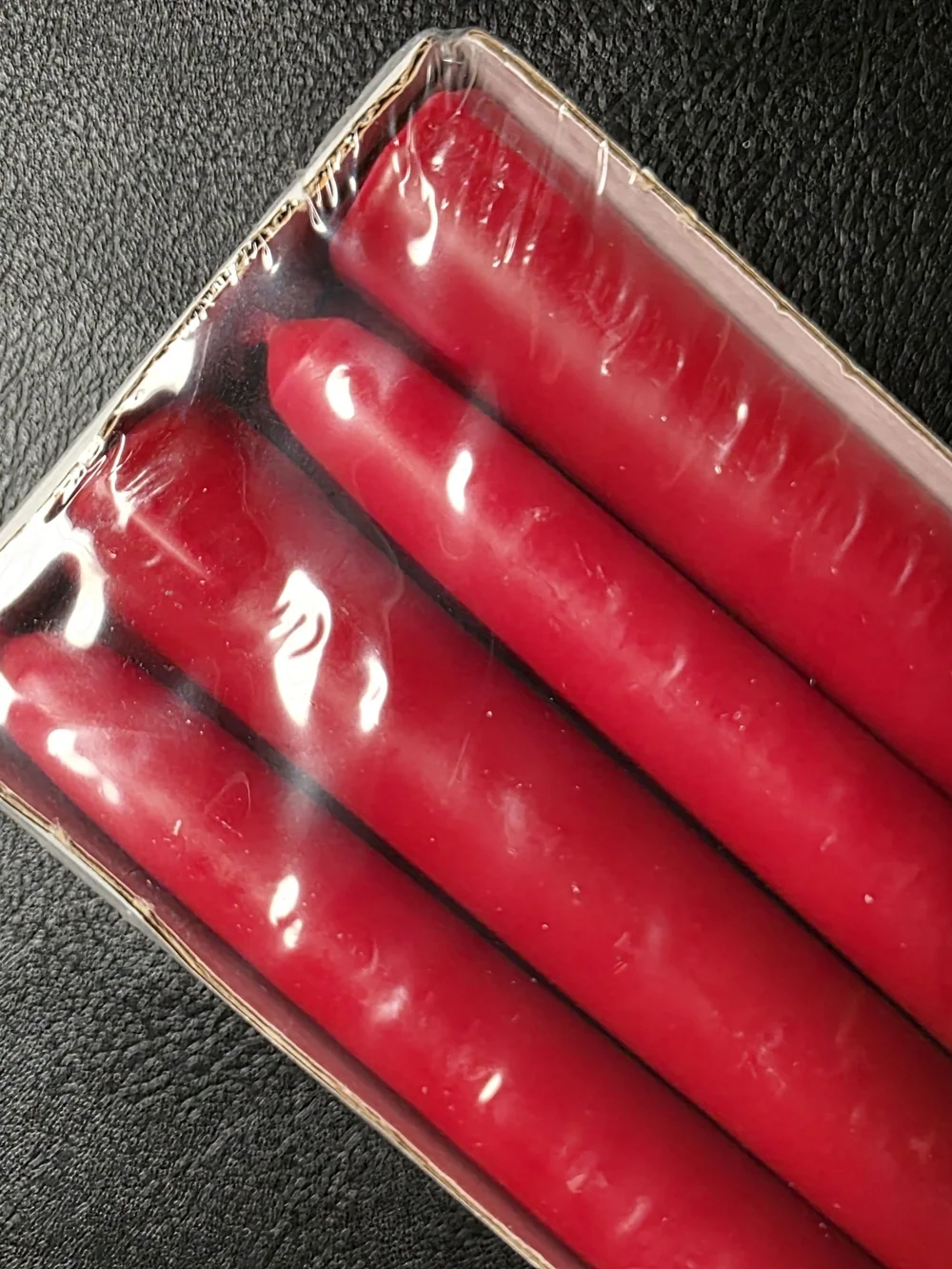 IKEA VINTERFINT Red Unscented Taper Candles - Pack of 8 (New)